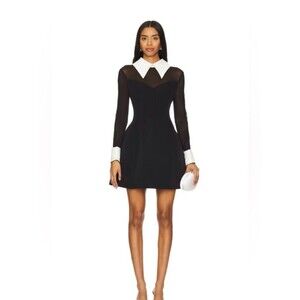 Black And Black Dress With White Collar And Cuffs for Sale up to 90% Off:  Poshmark
